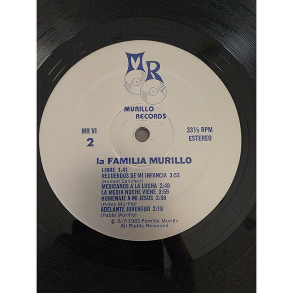 Familia Murillo Volume 6 LP Homenaje A Mi Jesus Murillo Records MR VI 1983 VG - Picture 7 of 7
